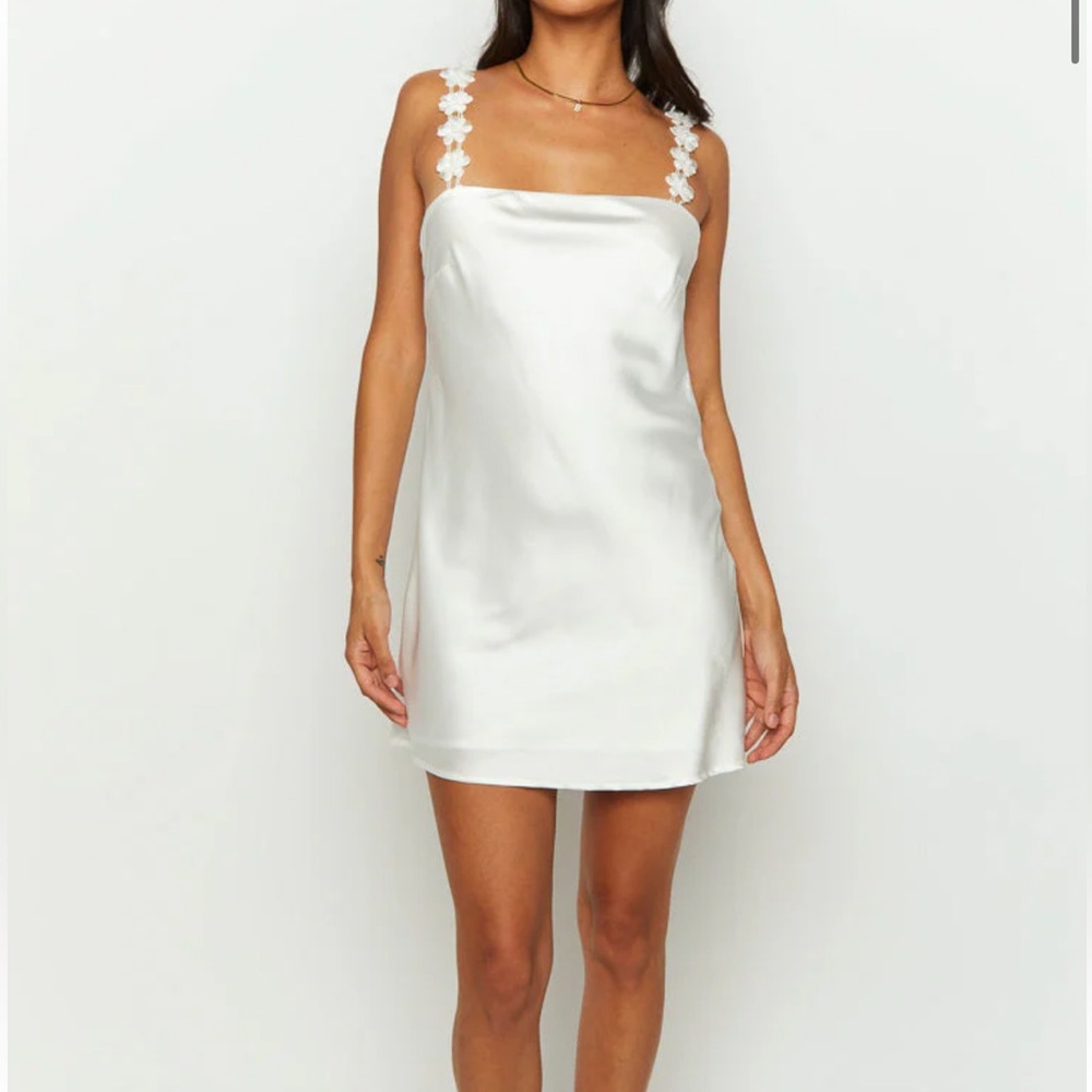 Beginning Boutique - LOVE BUG WHITE MINI DRESS
